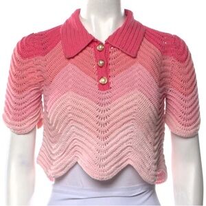 Casablanca Tennis Club Ombré Knit Top